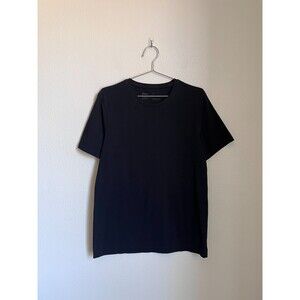 Pact Men's Cool-Stretch Crew Undershirt Tee in Black Size LARGE